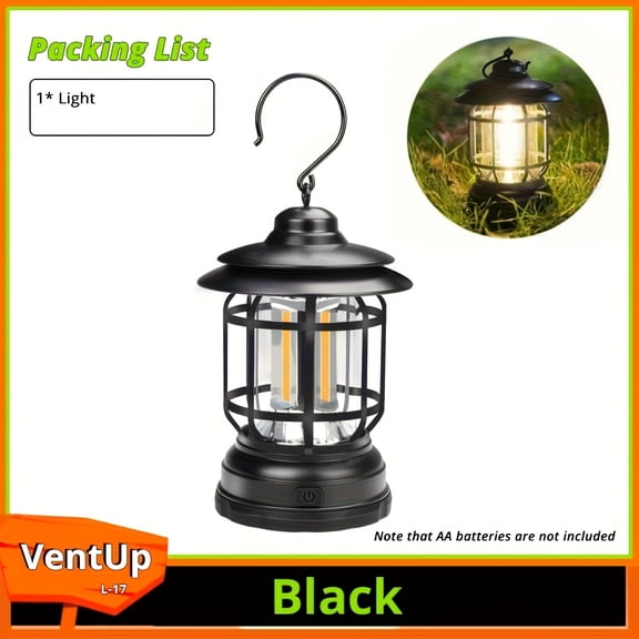 1pc Vintage Style Camping Light, Bright Portable Horse Light, Flashlight with Metal Hook, Hangable Carrying Light, AA Battery Powered (Batteries Not Included), Great for Fishing, Emergency Lighting