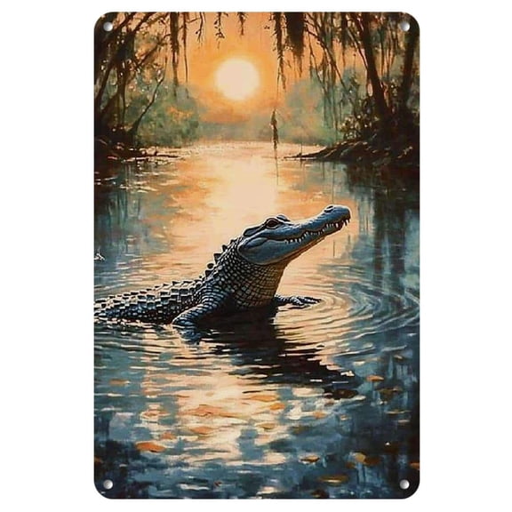 1pc Vintage Style Iron Wall Art, Frameless Underwater Scene with Aquatic Creature, Acrylic Painted Water & Plants, Fashion Theme Classroom Decor, Ocean Theme Decor