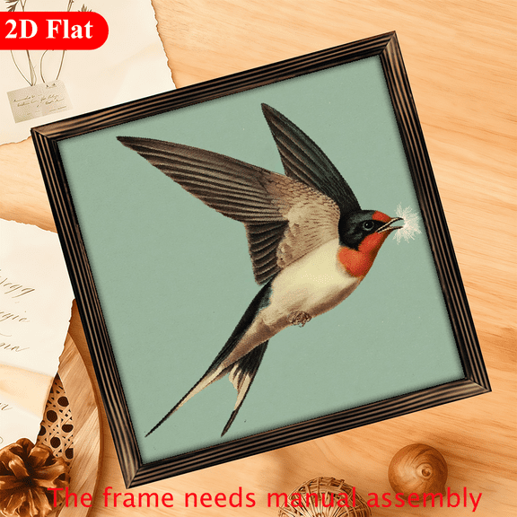 1pc Vintage Wooden Sign Featuring a Swallow Bird in Flight, Designed for Nature-Themed Wall Art This Decorative Piece Is Suitable for Hanging in Living Rooms, Bedrooms, Offices, Farmhouses,