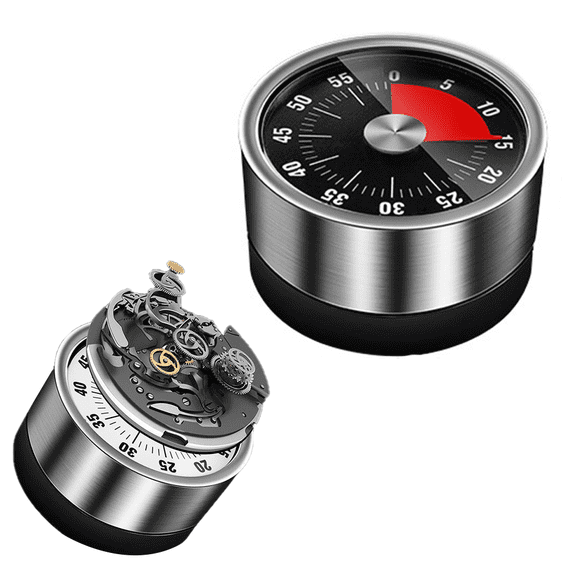 1pc Visual Kitchen Timer for Cooking and Kids with Loud Alarm, Learn Timers for Desk, No Batteries Required, Mechanical Desk Timer, Magnetic Egg Timer for Study, Chef Clock, Countdown