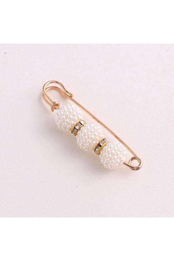 1pc Waistband Pin Brooch Clip Anti Exposure Buckle Three Bayberry Diamond Design