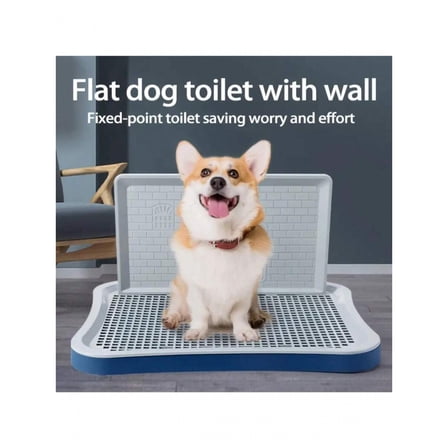 1pc Wall-Mounted Dog Potty Training System - Durable Silicone & PP Pee Pad Holder with Splash Guard for Small/Medium Breeds | Indoor/Outdoor Use