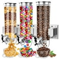 1pc WallMounted Triple Dry Food Dispenser, Cereal, Grain, Candy