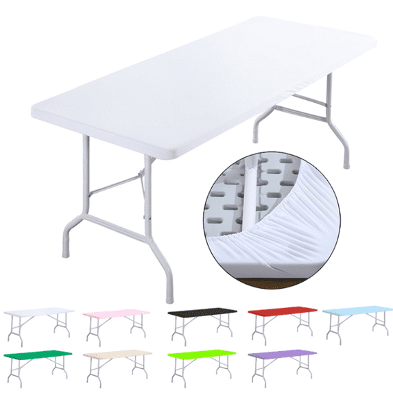 1pc Washable Rectangular Tablecloth for Outdoor Parties and Camping - Foldable, Elastic, and Fitted - 4ft/6ft Size - Durable Polyester Fabric for Home Decor