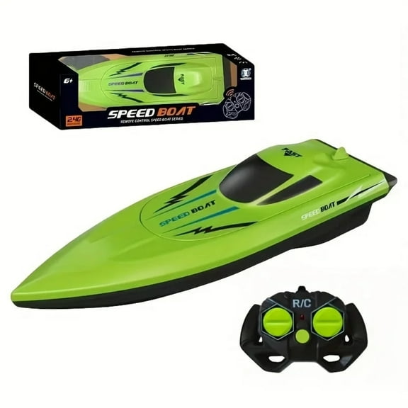 Water RC Toy Boat – Double Propeller Electric Speedboat, 2.4GHz Remote Control, AA Batteries Not Included, Gift for Kids, Funtogether Toys