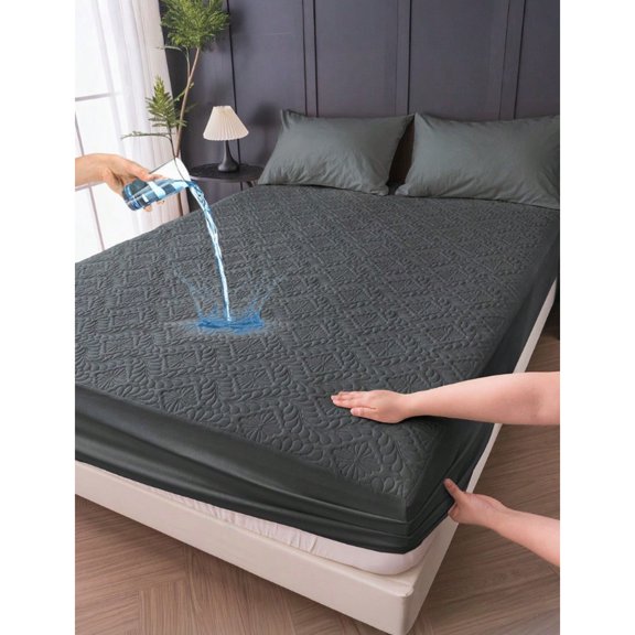 1pc Waterproof Fitted Sheet, Bedding, Mattress Protector, Christmas Decorations, Fall Decor, Halloween Decor, Mattress Cover, Room Decor, Dustproof Non-Slip