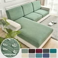 thumbnail image 1 of 1pc Waterproof Large Leaf Jacquard Sofa Cover, Couch Cover, All Seasons Universal Simple Modern Dustproof Sofa Slipcover, Anti Cat Scratch Cover, Retractable, Washable, Durable Elastic Bedroom Office, 1 of 4