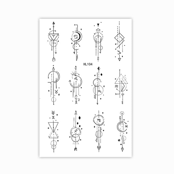 1pc Waterproof Small Pattern Hand Flower Moon Stars Temporary Stickers for Women Men Finger Neck Body Decoration