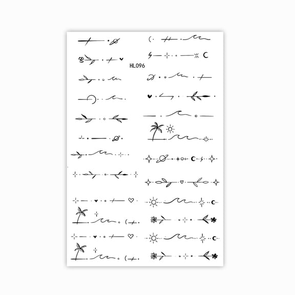 1pc Waterproof Small Pattern Hand Flower Moon Stars Temporary Stickers for Women Men Finger Neck Body Decoration