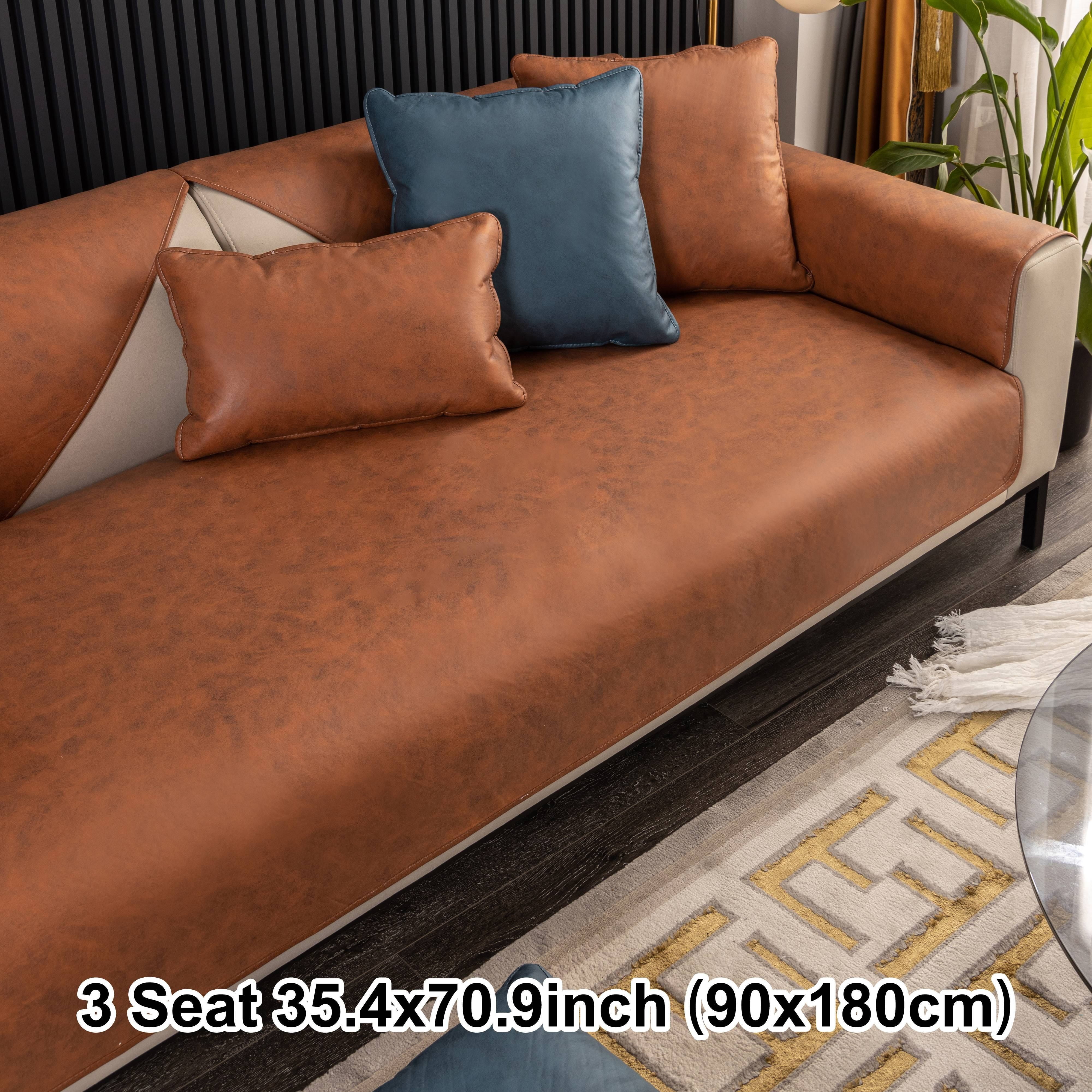 1pc Waterproof Sofa Slipcover Nonslip Leathaire Fabrics Sofa Cover