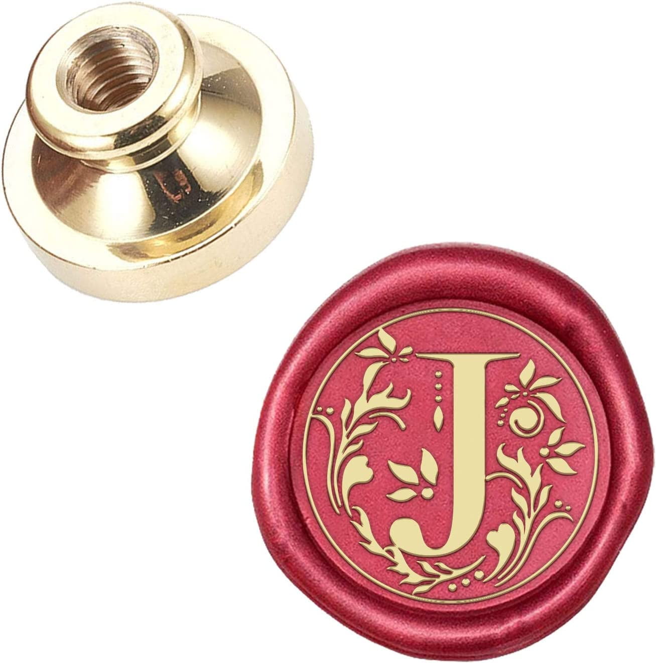 1pc Wax Seal Stamp Head Letter J Removable Sealing Brass Stamp Head  Alphabet Letter Initial 