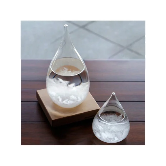 1pc Weather Forecast Glass Bottle Creative Gift, Raindrop Storm Bottle Decor, & Halloween Friend Gift, Desktop Ornaments Birthday Gifts Graduation