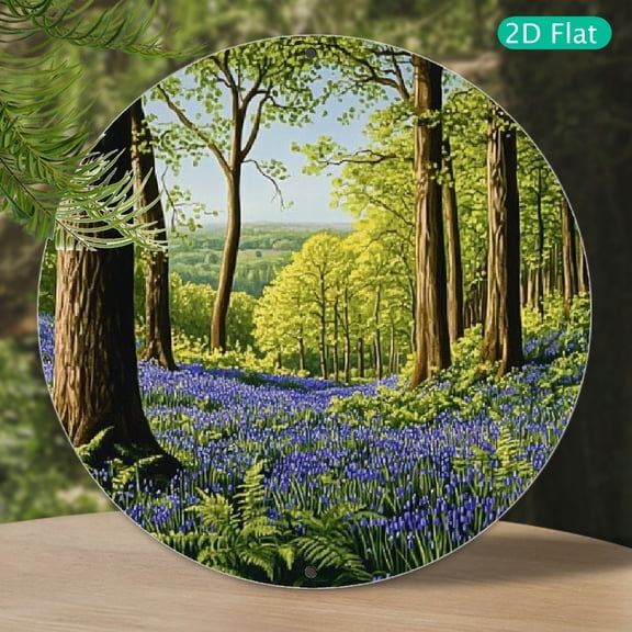 1pc Weather-Resistant Aluminum Wall Art Cut-Out, Spring Forest Scene, Ideal for Birthday, Bachelor Party, Graduation, Beach Party, Anniversary Decor - Living Room, Bedroom, Office