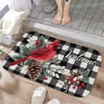thumbnail image 1 of 1pc Welcome Cardinal Absorbent Non-Slip Bathroom Thickened Flannel Rug Decor,Soft,Quick Drying,Suitable For Indoor/outdoor Use,Bathrooms,Bedrooms,Kitchens,Terrace,Laundry Rooms,16"x24", 1 of 9