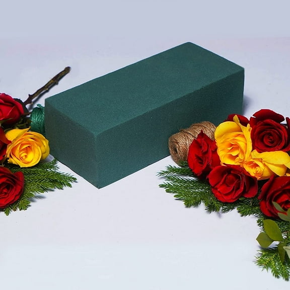 1pc Wet Floral Foam Bricks Green Florist Styrofoam Blocks for Fresh Flower Arrangement,Artificial Flowers and Crafts Supply