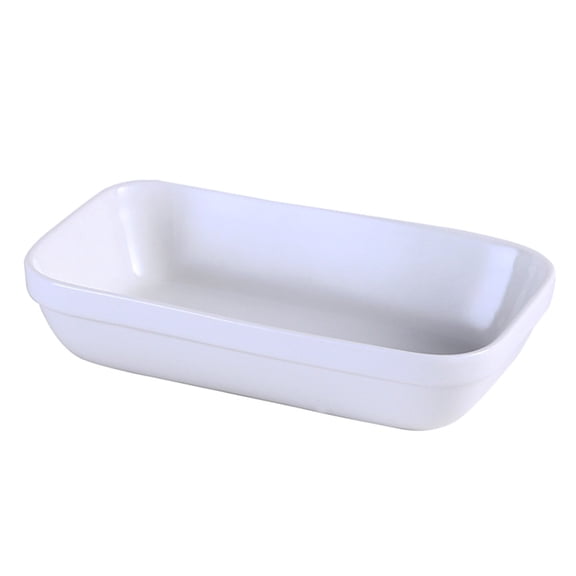 1pc White Ceramic Rectangular Plate for Dessert Snack or Fruit at Home