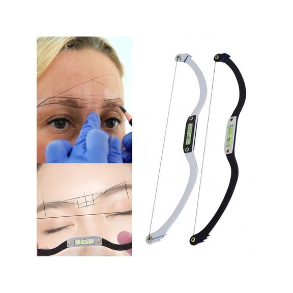 1pc White Embroidered Eyebrow Ruler With Horizontal Design Eyebrow Shaping Template Symmetry Eyebrow Stencil Tool For Personal Use Beauty Salon Gift
