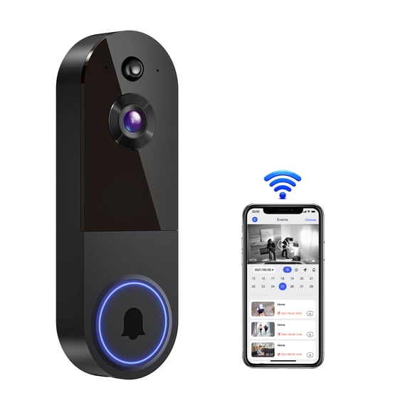 1pc Wireless Doorbell Camera with Rechargeable Battery, 1440P Resolution, 2-Way Audio, Night Vision, Cloud Storage No Receiver)