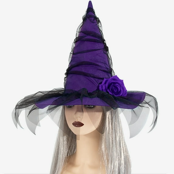 1pc, Witch Hats for Women, Adult Witches Wizard Halloween Cosplay Accessories, Cute Foldable Pointed Witches Hat