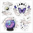 thumbnail image 1 of 1pc Witchcraft and Magic Clear Stamps Crystal Ball and Butterfly Embossing Stamp Sheets Silicone Clear Stamps Seal, 1 of 8