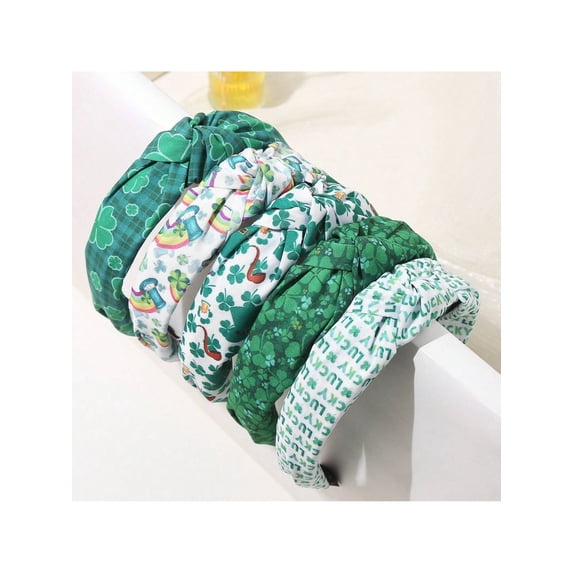 1pc Women's Colorful Printed Casual Headband For St. Patrick's Day Festival