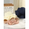thumbnail image 1 of 1pc Women's Fashionable & Casual Bowknot Wide Brim Straw Hat, Suitable For Beach, Vacation And Daily Wear, 1 of 1