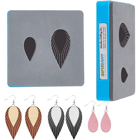 1pc Wood Cutting Dies with Steel for DIY Scrapbooking Decorative Embossing DIY Paper Card Leather Crafts Making Teardrop Pattern Handmade Gift