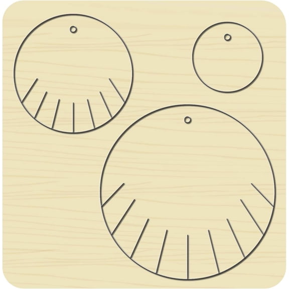 1pc Wood Cutting Dies with Steel for DIY Scrapbooking/Photo Album Decorative Embossing DIY Paper Card Round Geometric Pattern 10x10x2.4cm