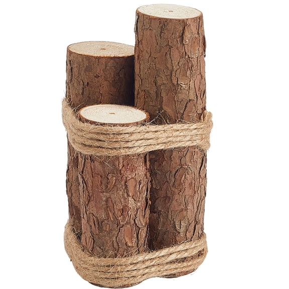 1pc Wood Display Decorations Column for Home Desktop Decorations Camel 74x69x142mm