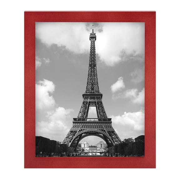 1pc Wood Picture Frame for Wall Hanging and Tabletop Display Rectangle Indian Red 284x235x21mm Inner Diameter: 243x193mm