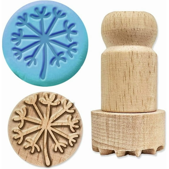 1pc Wood Stamps with Handle for Post Decoration Card Making Dandelion 45x25.4mm