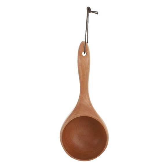 RENACLIPY Nanmu Water Scoop Yellow Multipurpose Wooden Soup Ladle for Home