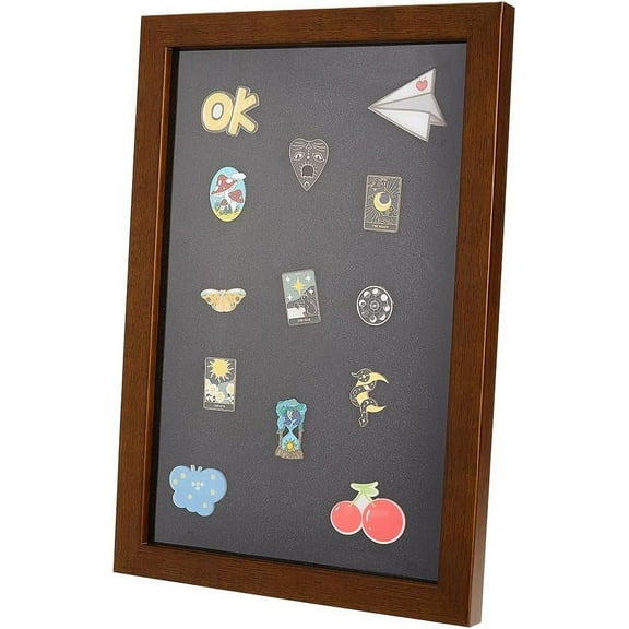 1pc Wood with Paper Photo Frame Badge Storage Decorative Picture Frame Rectangle Camel 334x231x20.5mm Inner Diameter: 191x298mm