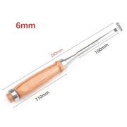 1pc Woodcut Wood Sculpture Flat Chisel Wood Carve DIY Woodworking Hand Tool 6mm