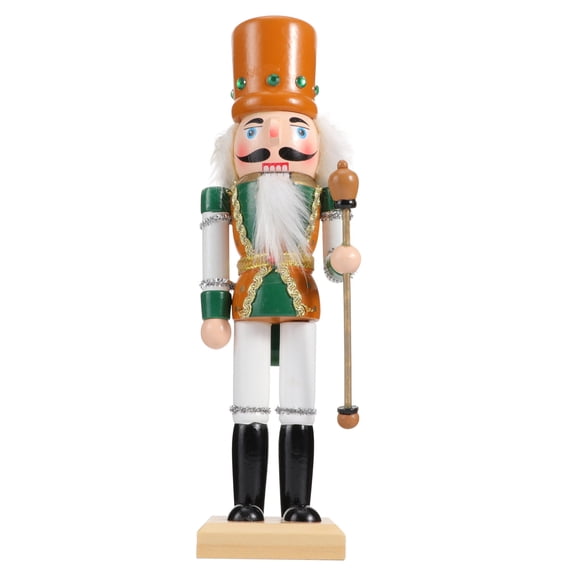 WASHWEPE Wooden Nutcracker Puppet Toy for Home Decor and Christmas 1 Set 9.8x3x2.6in