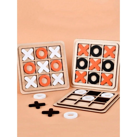 1pc Wooden XO Tic Tac Toe Game Set Suitable For Gatherings Parties Birthday Gift Gift Easter Gift Perfect Gift Graduation Gift