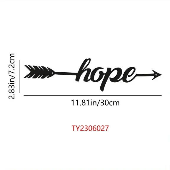 1pc Word Sign Decor Cutout Sculpture Arrow Sign Rustic Wall Art Decoration Wall decor metal wall hanging Iron Crafts