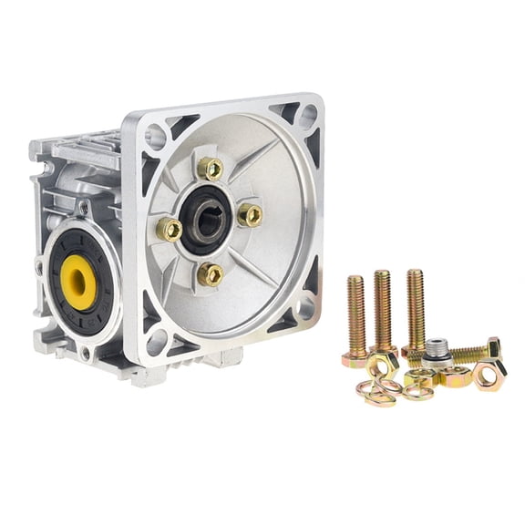 1pc Worm Reducer gearbox RV030 14mm output 5:1 to 80:1 Worm Gearbox Speed Reducer Without Shaft Sleeve Adaptor for NEMA 23 Motor ,Low Noise - 25 TO 1_9MM