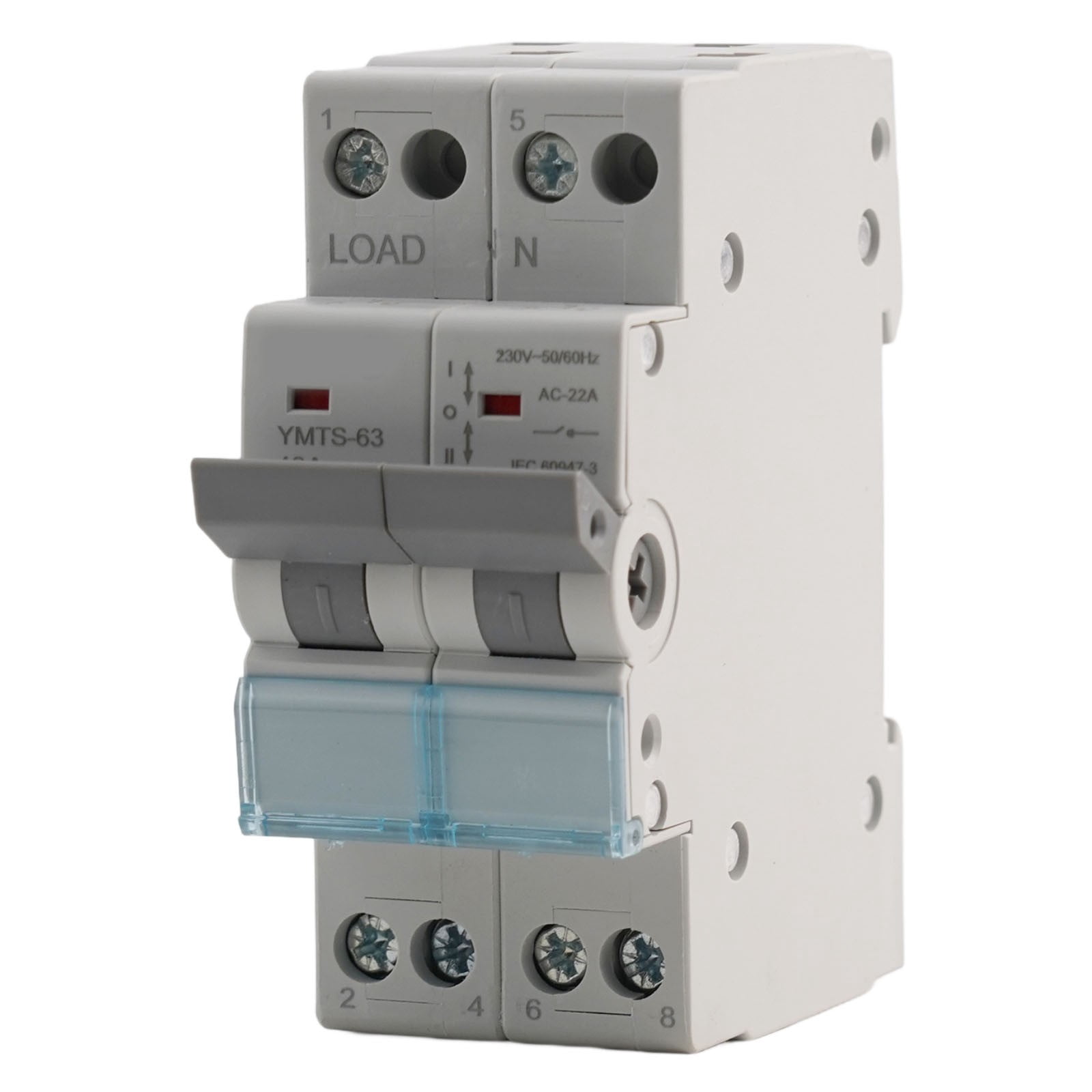 1pc YMTS-63 Manual Changeover Transfer Switch Dual Power For Grid and Generator YMTS-63 2P 40A