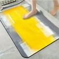 thumbnail image 1 of 1pc Yellow and Gray Abstract Painting Bathroom Rug Bathroom Decor and Qccessories- Durable,Anti Slip,And Quick Drying,Suitable For Indoor/outdoor Use - Perfect For Bathrooms,Bedrooms,Kitchens, 1 of 9