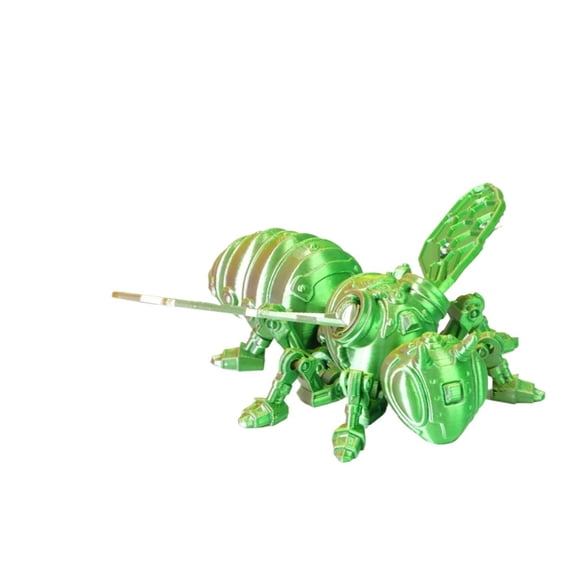 1pc Yellow Green Size: 14*12*4cm 3D Printed Bee Armor - Popular Cyber Bee Simulation Street With Articulated Joints