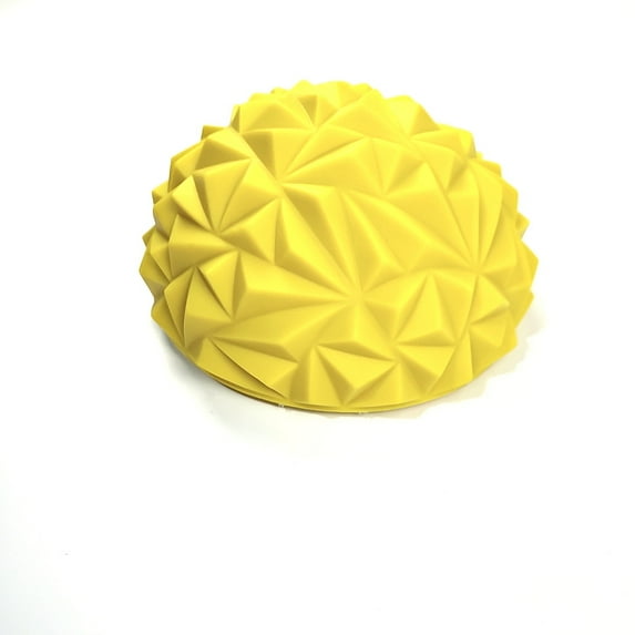 1pc Yoga Exercise PineFor Apple Ball, Half Round Foot Massage Ball, Balance Ball for Body Training, Muscle Relaxation (Yellow)