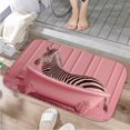 thumbnail image 1 of 1pc Zebra in Pink Bathtub Absorbent Non-Slip Bathroom Thickened Flannel Rug Decor,Soft,Quick Drying,Suitable For Indoor/outdoor Use,Bathrooms,Bedrooms,Kitchens,Terrace,Laundry Rooms,16"x24", 1 of 9