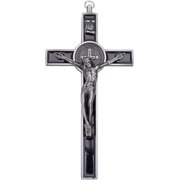 1pc Zinc Alloy Enamel Wall Decorations Crucifixion Cross Black 192x98x21.5mm