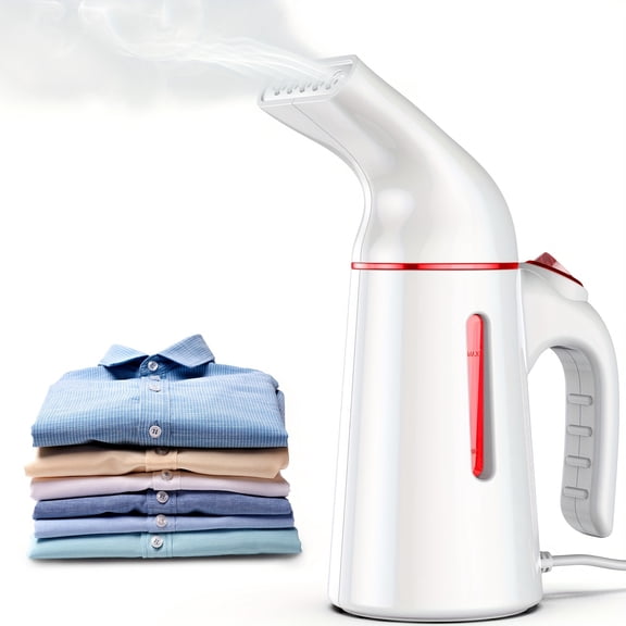 1pc a White And Pink Handheld Garment Steamer, Ideal for Travel, Featuring Quick Heating And Versatile Functions for Both for Home And On-The-Go Use