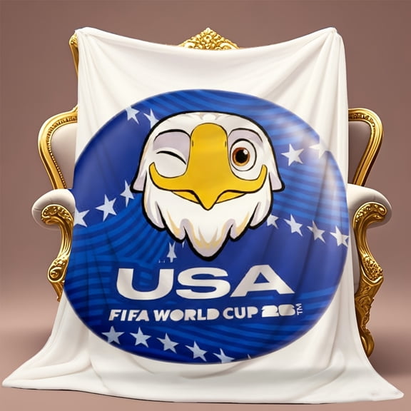 1pc alk World Cup Small Throw Blanket, USA-Canada-Mexico Maple Zayu Clutch Design, Soft Multifunctional Nap Blanket, Perfect for Sofa Home Decor