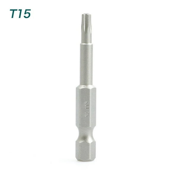 1pc alloy steel 50mm long for Torx screwdriver bit 1/4" hexagon handle T5-T40 T15