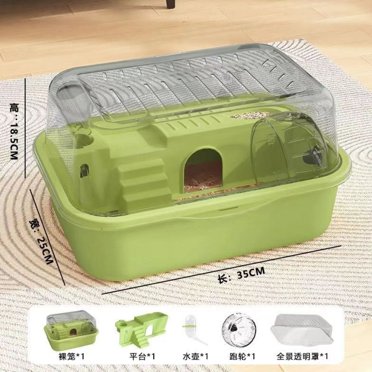 Image showcasing Coziwow Large Wooden Hamster Cage, Guinea Pig Habitat, Gerbil Enclosure ...