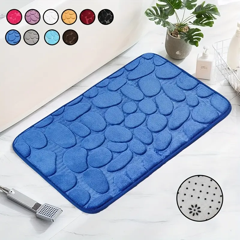 1pc bathroom floor mat, bathroom absorbent nonslip mat, bathroom door