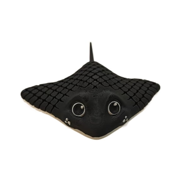 1pc black 16cm 3D printed manta ray ornaments, fish tank landscaping, movable joints, small gifts recommended